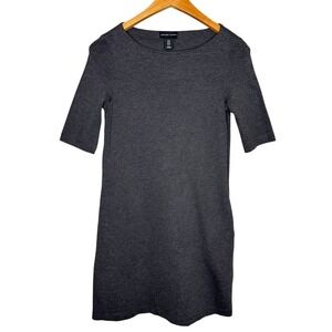 Adrienne Vittadini Charcoal Gray Women's 3/4 Sleeve Dress Size US 0